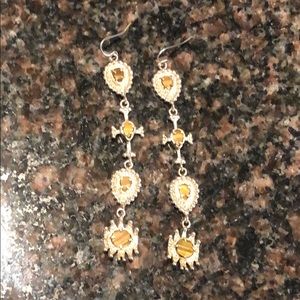 Kendra Scott Drop Earrings in Tigers Eye